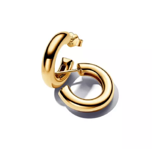 Arracades Pandora plata 14k gold-plated tanca boto - 263266C00