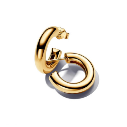 Pendientes Pandora plata 14k gold-plated cierre boton - 263266C00