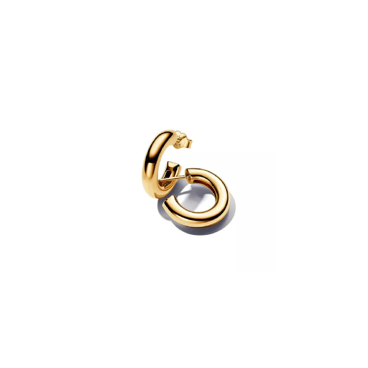 Arracades Pandora plata 14k gold-plated tanca boto - 263266C00