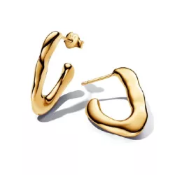 Arracades Pandora plata 14k gold-plated - 263290C00