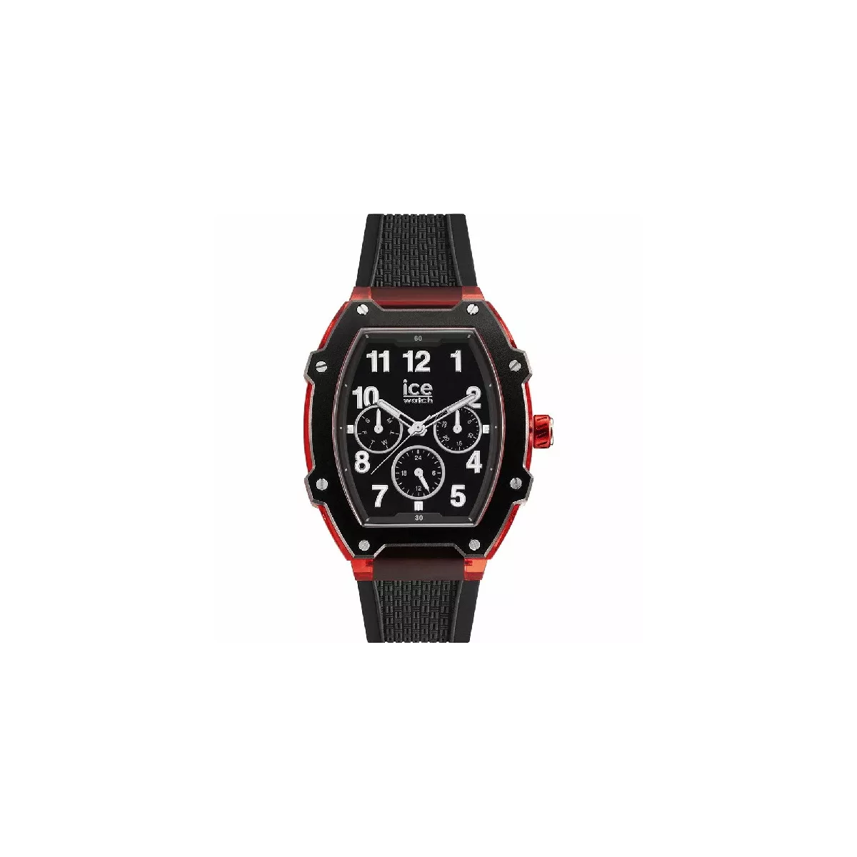 Rellotge Ice Boliday negre vermell 40mm silicona - 023316