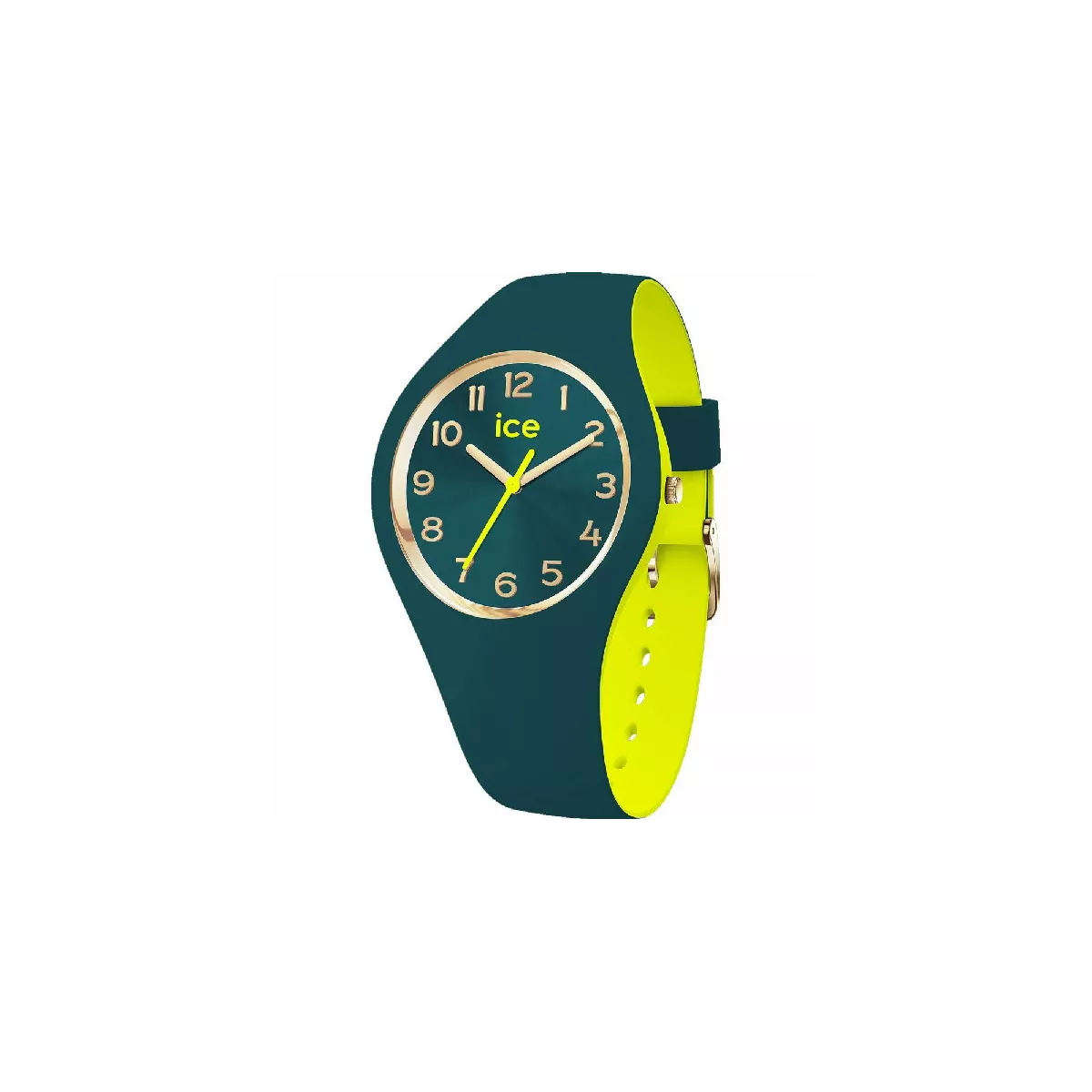 Rellotge Ice Duo Chic verd-daurat 34mm corretja  silicona - 023280