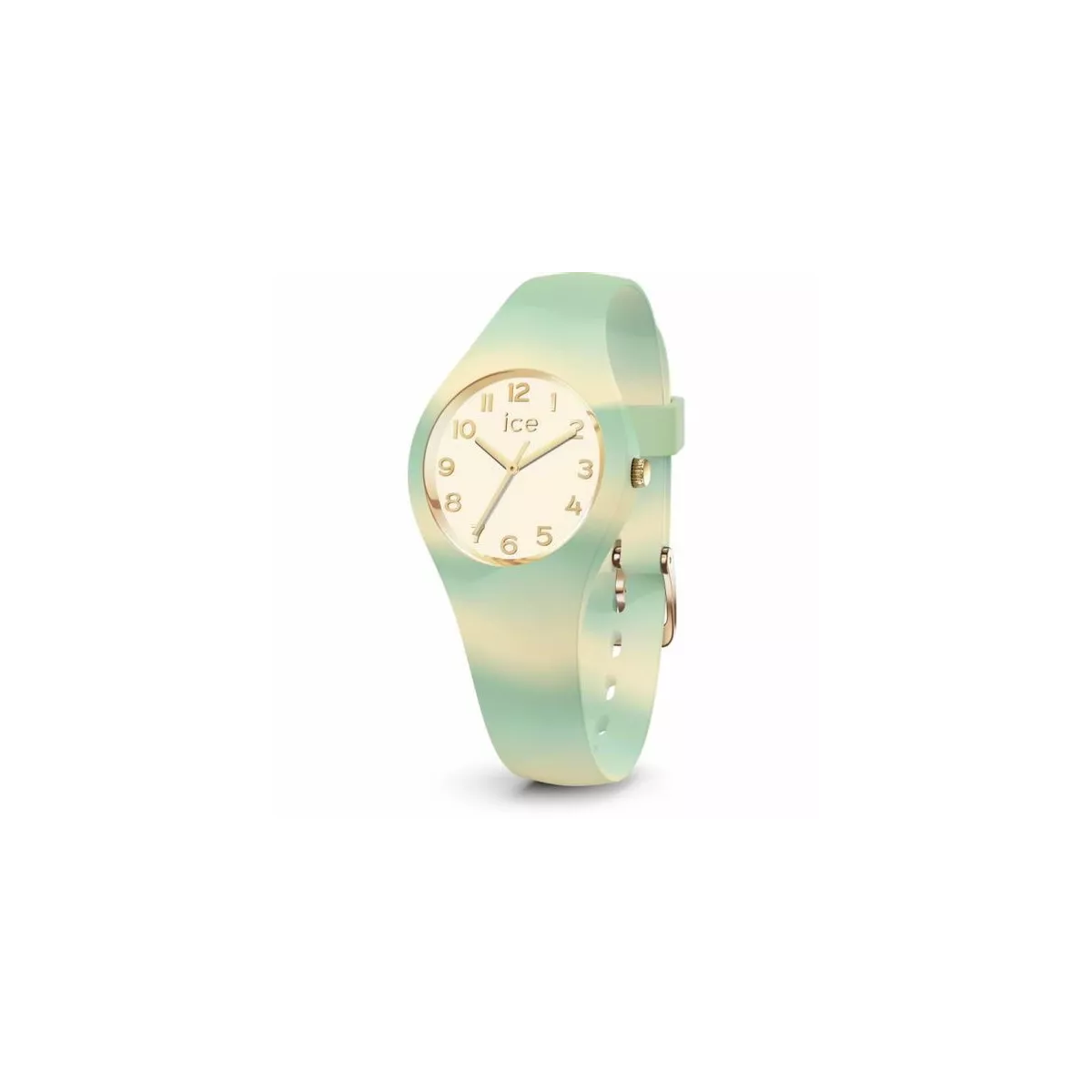 Rellotge Ice Tie and Dye 29mm silicona verd i blanc - 022595