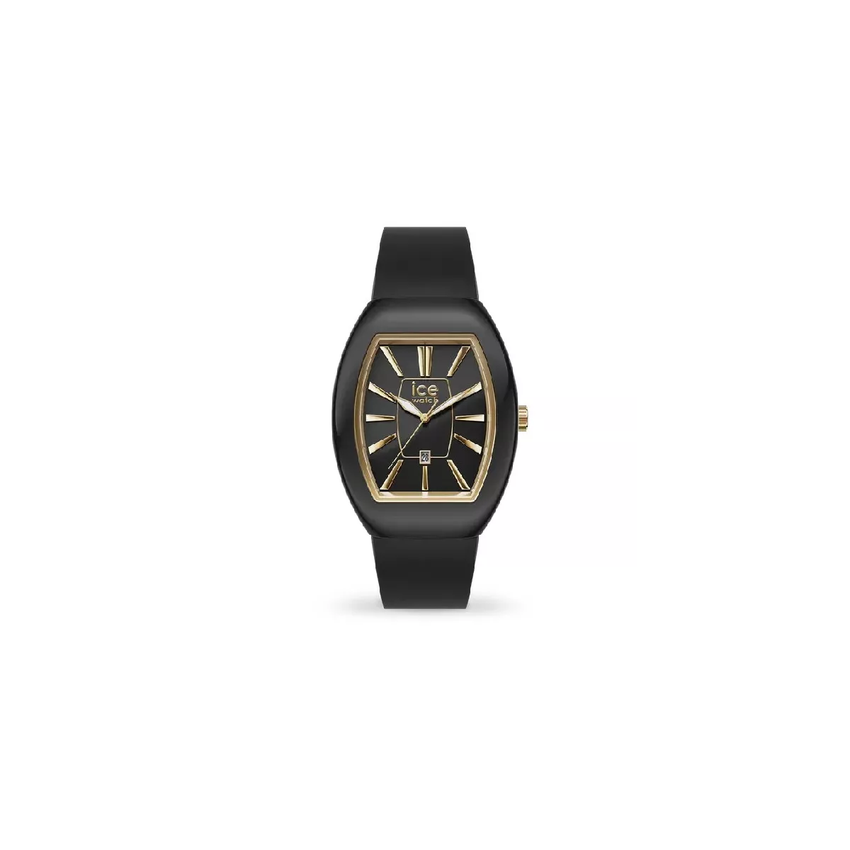 Rellotge Ice Boliday negre dorat 35mm corretja silicona - 024031