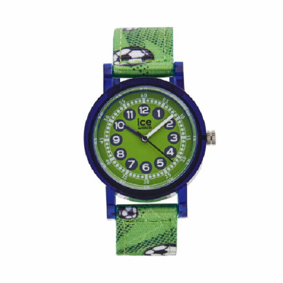 Reloj Ice Learning 32mm verde correa nylon futbol 30m water resistant  - 023297