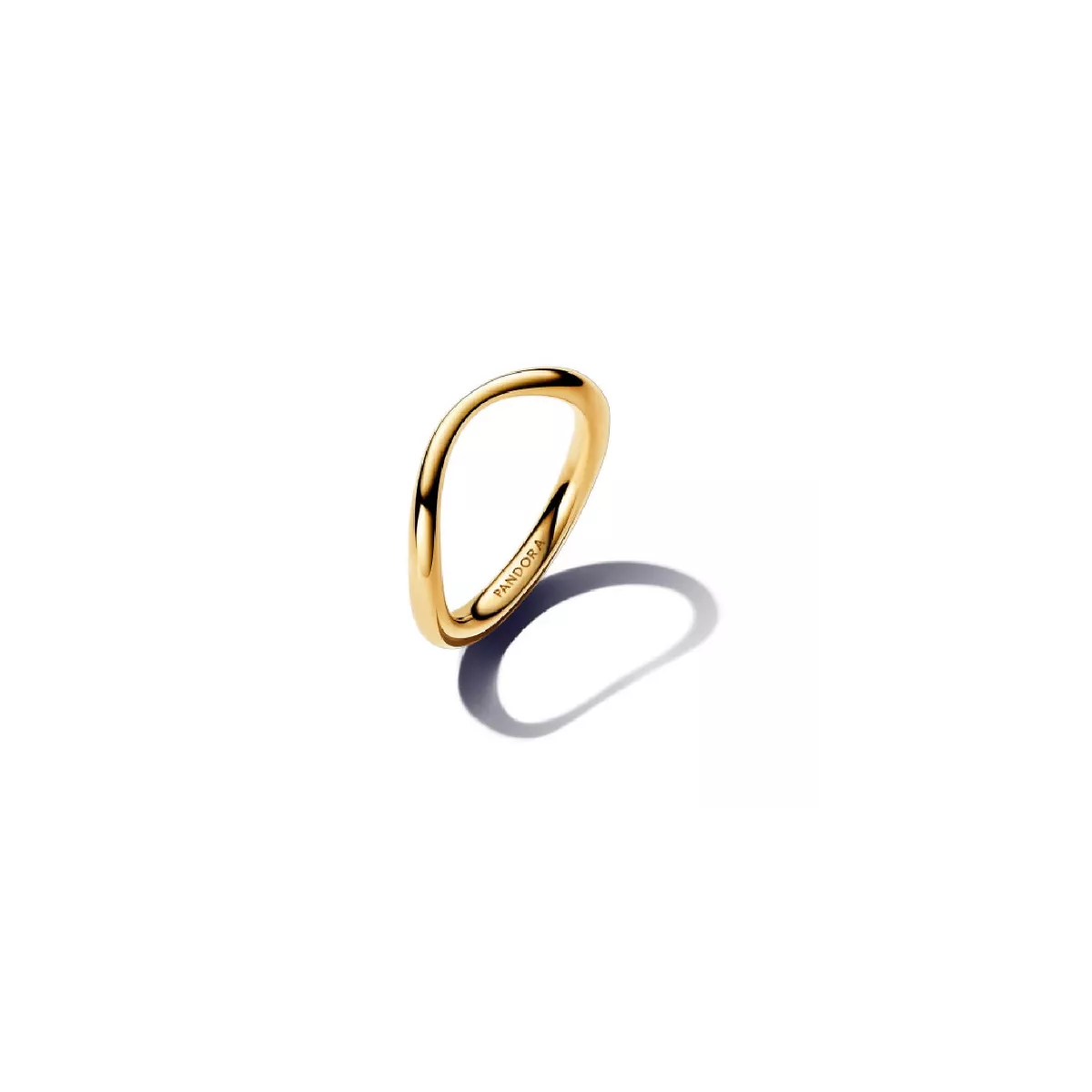 Anillo Pandora liso plata 14k gold plated - 163314C00