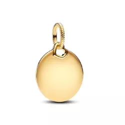 Placa Pandora plata 14k gold-plated rodona - 368610C00