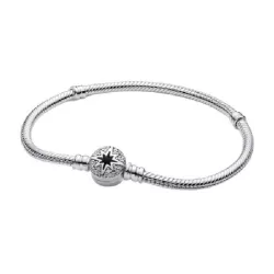 Polsera Pandora plata tanca estrella zircon - 593584C01