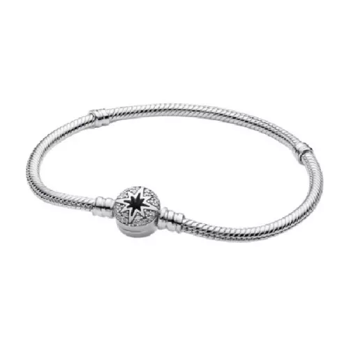 Polsera Pandora plata tanca estrella zircon - 593584C01