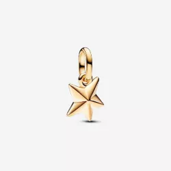 Charm Pandora Me estrella 14k gold-plated esmalte negro - 763628C01