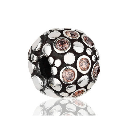 Clip plata zircon rosa - 790593TCZ