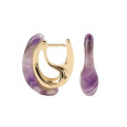 Pendientes Pdpaola plata chapada amatista - AR01-D50-U