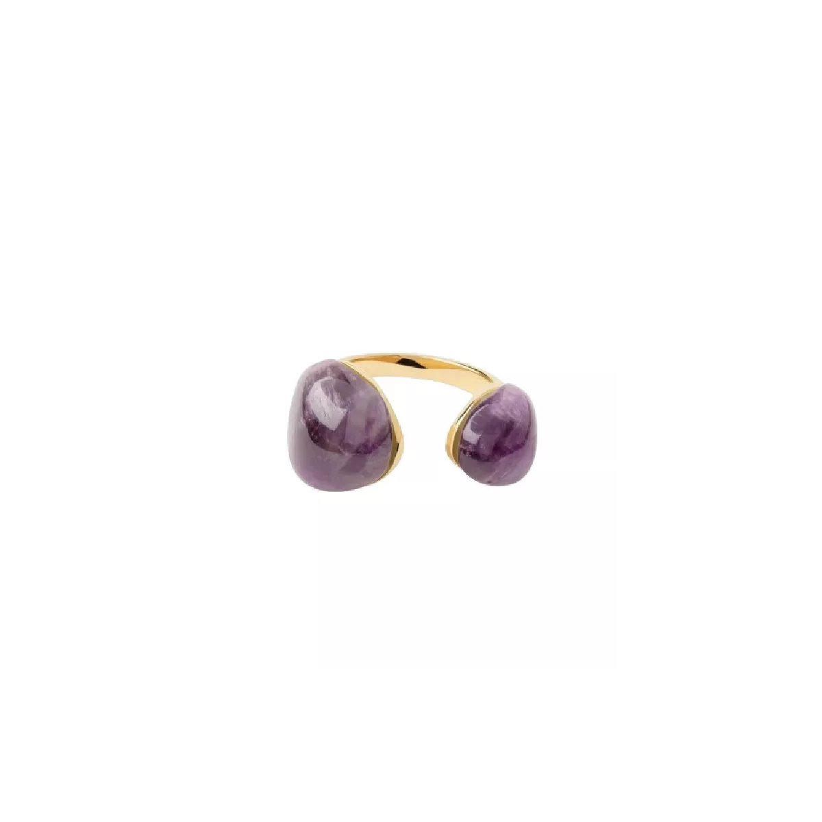 Anillo Pdpaola plata chapada amatista - AN01-D41