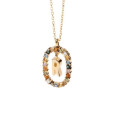 Colgante Pdpaola inicial R plata baño oro 18k - CO01-277-U
