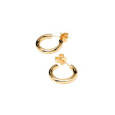 Pendientes Pdpaula Medium Cloud plata baño oro 18k - AR01-377-U
