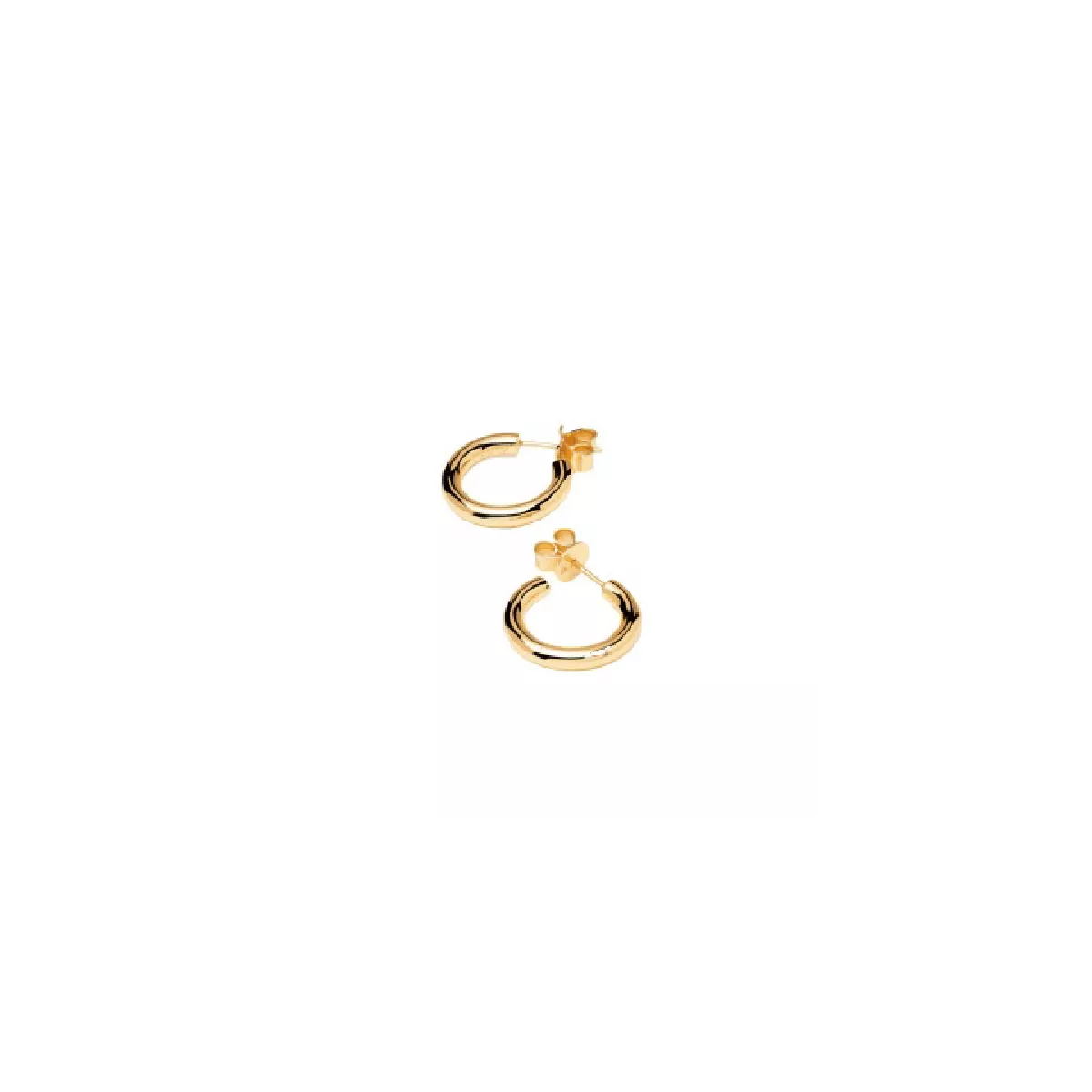 Pendientes Pdpaula Medium Cloud plata baño oro 18k - AR01-377-U