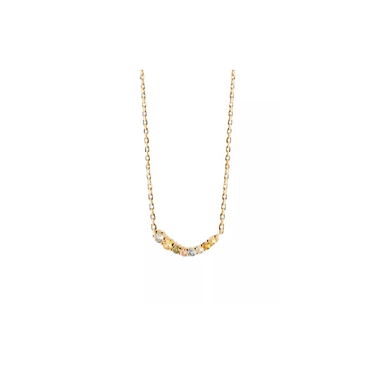 Collar Pdpaola Rainbow plata xapada zircon - CO01-859-U