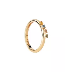 Anell Pdpaola Rainbow Wing plata xapada zircon - AN01-C10