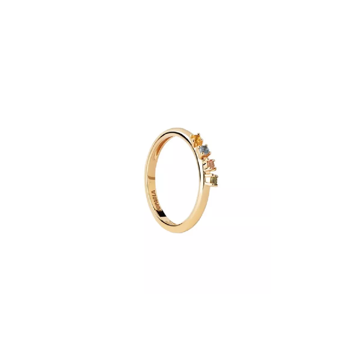 Anell Pdpaola Rainbow Wing plata xapada zircon - AN01-C10