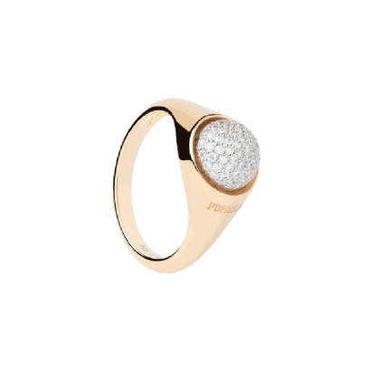 Anillo Pdpaola Pave Moon plata chapada - AN01-B21