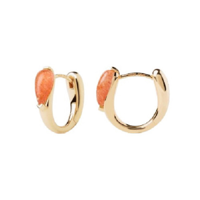 Arracades Pdpaola Sunstone plata 14k gold plated sunstone - AR01-E50-U