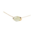 Penjoll plata 14k gold-plated  prehnite verda - CO01-A22-U