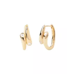 Arracades Pdpaola Caramelle plata 14k gold plated zircon - AR01-E04-U