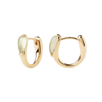 Arracades Pdpaola Isla prehnite plata 14k gold plated - AR01-E48-U