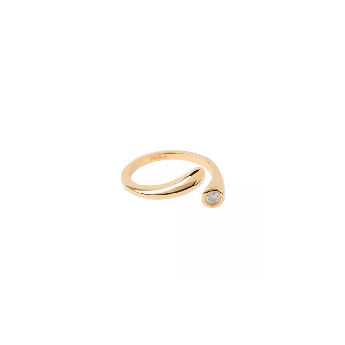 Anillo Pdpaola Caramelle plata 14k gold plated circon  - AN01-D69