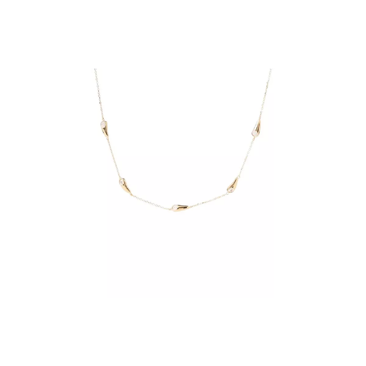 Collar Pdpaola Becca plata 14k gold plated - CO01-A21-U