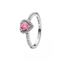 Anell Pandora plata cor zircon rosa - 198421C03