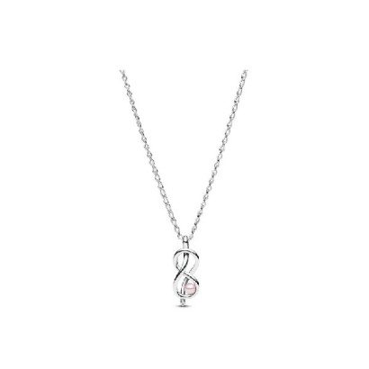 Colgante Pandora plata infinito perla con cadena  - 393762C01-50