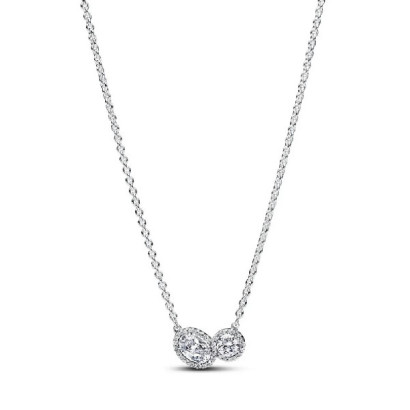 Colgante Pandora plata circon con cadena ajustable 40cm i 45cm - 393776C01-45