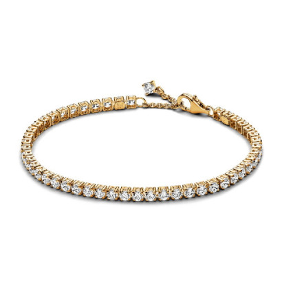 Pulsera Pandora rivier plata 14k gold plated circon  - 561469C01