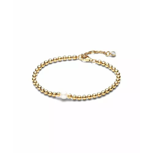 Polsera Pandora perla boles plata 14k gold-plated - 563173C01