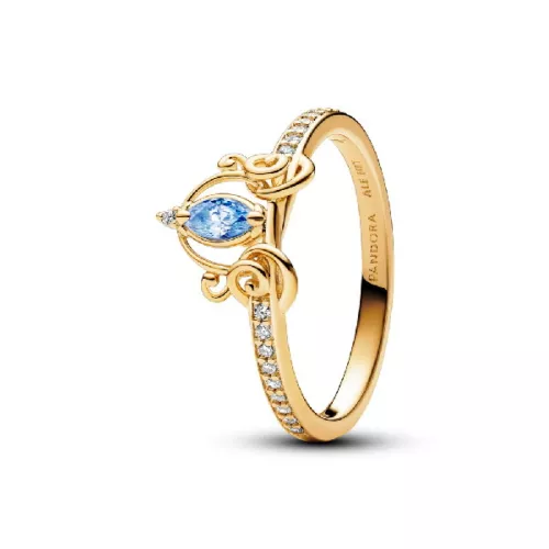 Anillo Pandora Disney Cinderella plata 14k gold-plated circon - 163059C01