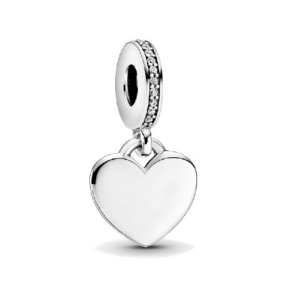 Charm Pandora plata corazon grabar circon  - 798761C01