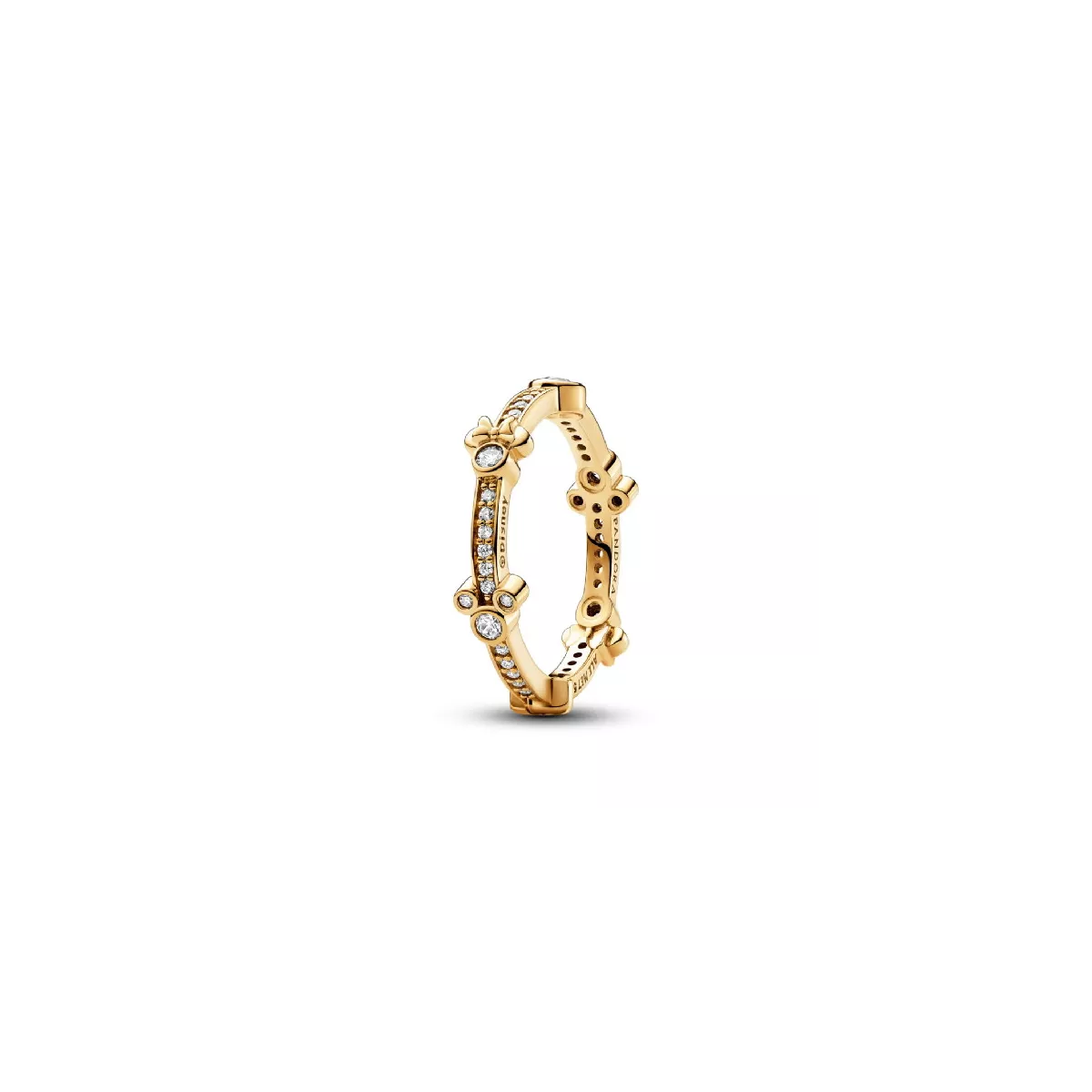 Anell Pandora Minnie Mickey plata 14k gold-plated zircon - 162957C01