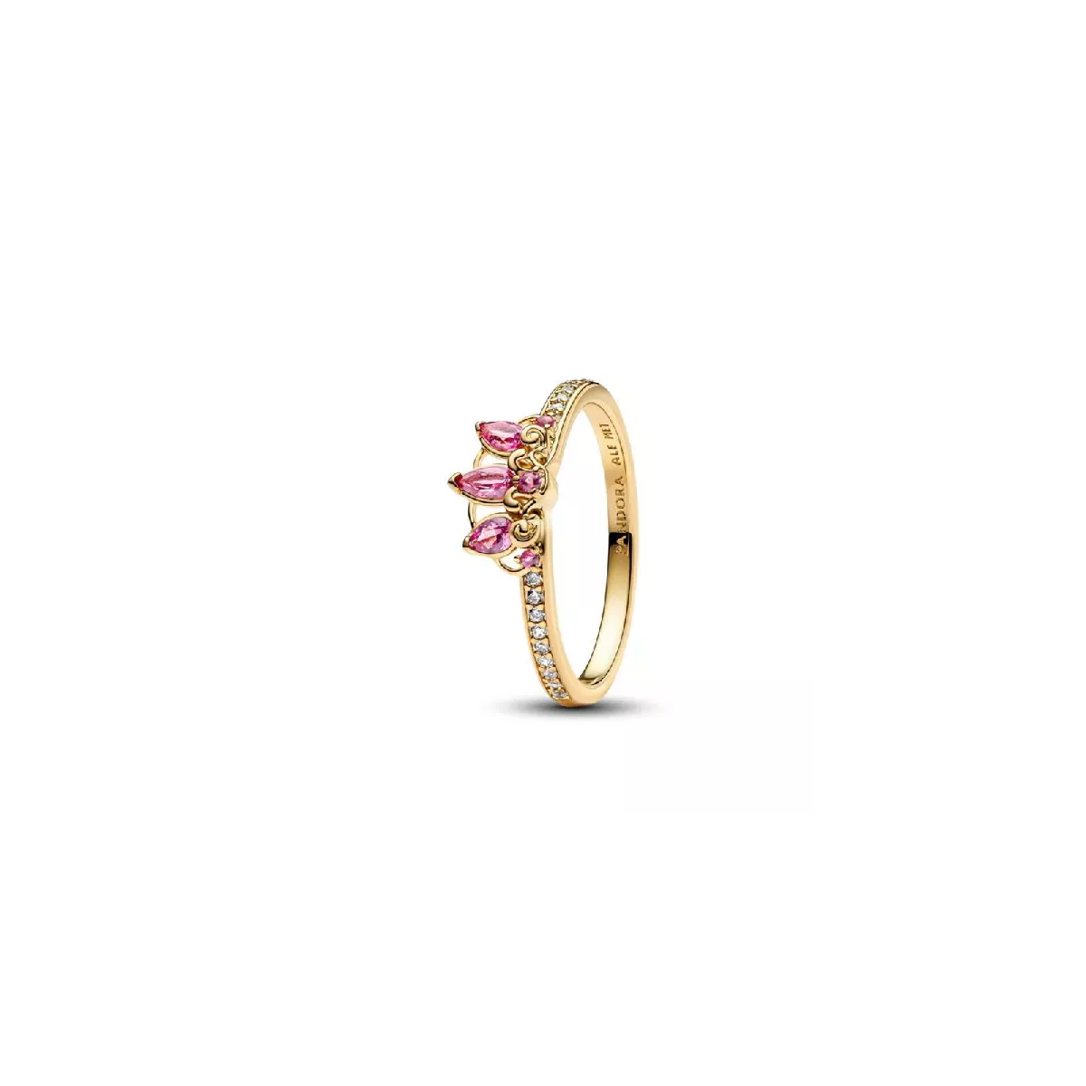 Anell Pandora Disney Rapunzel plata 14k gold plated zircon rosa - 163651C01