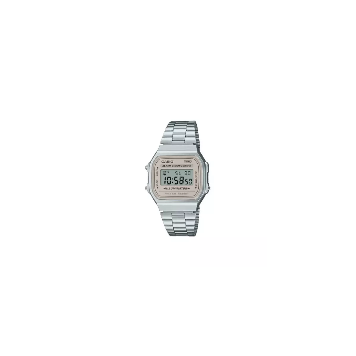Reloj Casio digital 50m cadena acero - A168WA-8AYES
