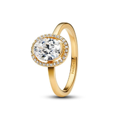 Anillo Pandora circon plata 14k gold plated - 163802C01