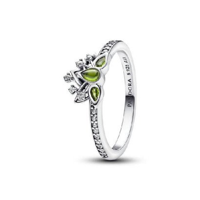 Anillo Pandora Disney Tiana plata circon verde - 193653C01