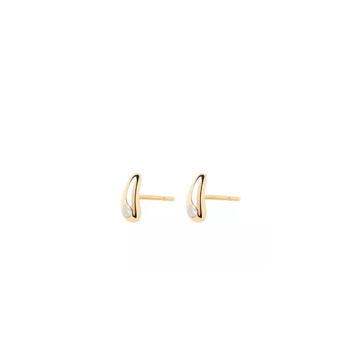Pendientes Pdpaola plata 14k gold plated circon - AR01-E63-U