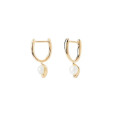 Pendientes Pdpaola perla plata 14k gold plated - AR01-E69-U