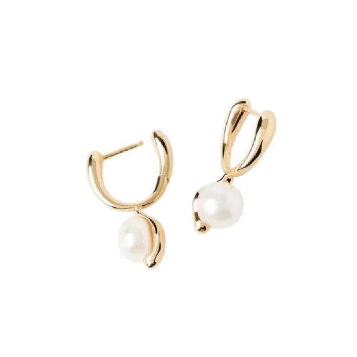Arracades Pdpaola perla plata 14k gold  plated - AR01-E77-U
