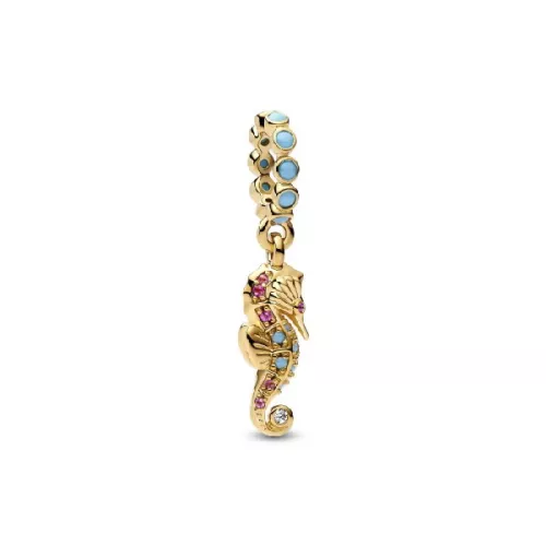 Charm Pandora cavallet de mar plata 14k gold plated zircon colors - 763895C01