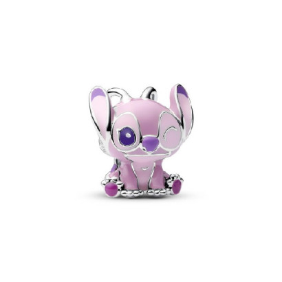 Charm Pandora Disney Stitch Angel plata esmalte rosa y lila  - 793739C01
