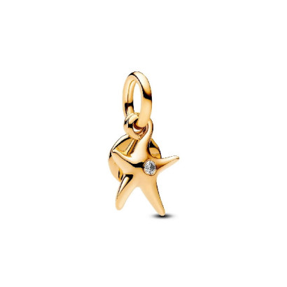 Charm Pandora estrella de mar 14k gold plated circon  - 763892C01