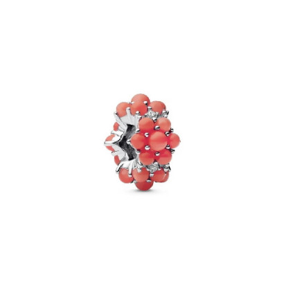 Charm Pandora plata imitacion coral circon - 793897C01