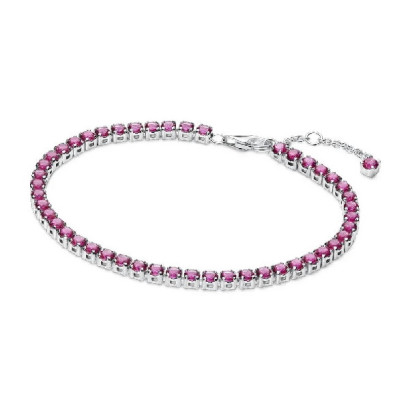 Polsera Pandora plata rivier zircon fucsia - 591469C04-18